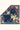 Elysian Nautical & Navy Silk Scarf with a folded corner showing both sides of the design