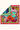 Flourish Multi Silk Scarf with a folded corner showing both sides of the design