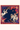 Elysian Navy & Silver Silk Scarf, navy side shown flat with monkeys, foliage and butterflies