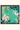 Elysian Yellow & Green Silk Scarf, green side shown flat with monkeys, foliage and butterflies