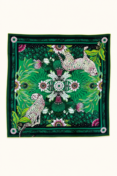 Flourish: Emerald Silk Scarf