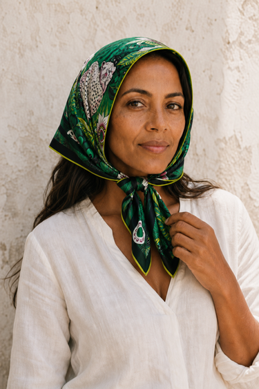Flourish: Emerald Silk Scarf