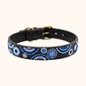 Baragoi Dog Collar, hand-beaded leather dog collar