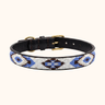 Eldoret Dog Collar, hand-beaded leather dog collar