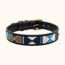 Kiambu Dog Collar, hand-beaded leather dog collar
