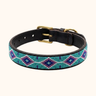 Kitui Dog Collar, hand-beaded leather dog collar