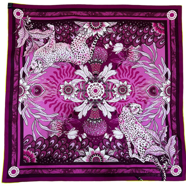 Lamu / Michelle Solomon Silk Scarf - Flourish - Teal