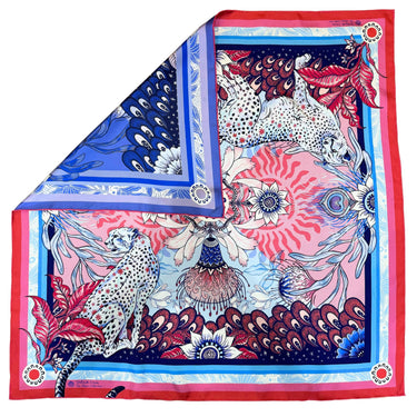 Lamu / Michelle Solomon Silk Scarf - Flourish - Coral