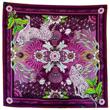 Lamu / Michelle Solomon Silk Scarf - Flourish - Emerald