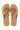 Champali Rainbow Circles beaded leather sandals with multicolored circular straps, pair viewed from above.