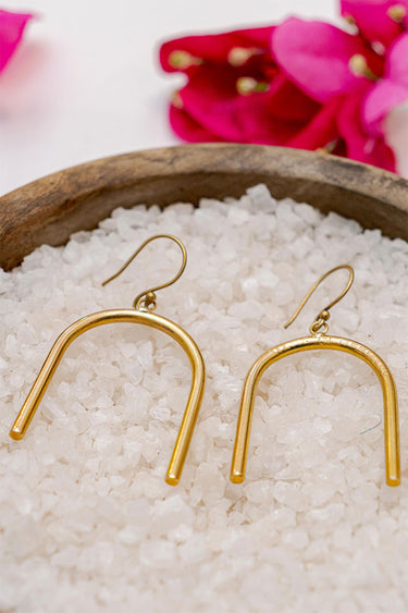 Mlangoni Brass Earrings lamucollection