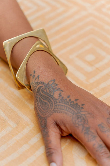 Ndani Smooth Brass Bangle lamucollection