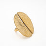 Nusu Mwezi Hammered Brass Ring lamucollection