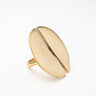 Nusu Mwezi Smooth Brass Ring lamucollection