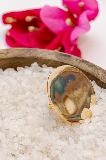 Olopa Smooth Medium Brass Ring lamucollection