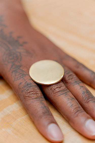 Olopa Smooth Medium Brass Ring lamucollection